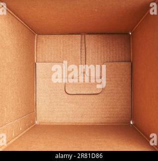 Close Up Brown Cardboard Paper Box Texture and Background. Stock