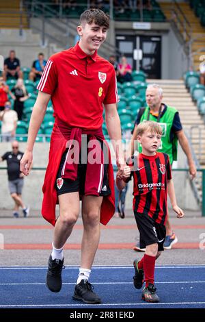 Cardiff, UK. 18th June, 2023. Wales v Sweden in an u19 International Friendly at Leckwith Stadium on the 18th June 2023. Credit: Lewis Mitchell/Alamy Live News Stock Photo