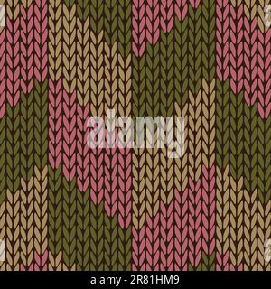 Style Seamless Color Knitted Pattern Stock Vector