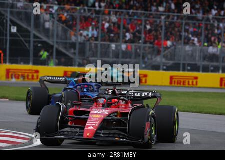 Montreal, Canada. 18th June, 2023. Charles Leclerc (MON) Ferrari SF-23. 18.06.2023. Formula 1 World Championship, Rd 9, Canadian Grand Prix, Montreal, Canada, Race Day. Photo credit should read: XPB/Press Association Images. Credit: XPB Images Ltd/Alamy Live News Stock Photo