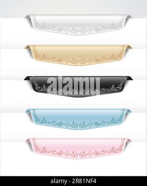 Vintage colored tabs and labels Stock Vector