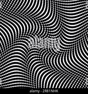 Abstract wavy dotted background. Vector illustration Stock Vector