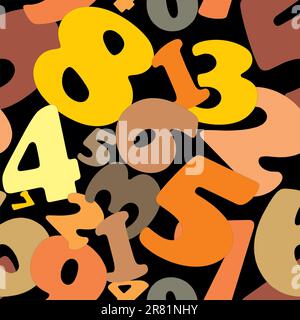 Seamless vector  texture made of numbers Stock Vector