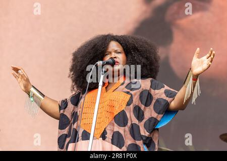 Manchester, USA. 17th June, 2023. Danielle Ponder during the Bonnaroo Music and Arts Festival on June 17, 2023, in Manchester, Tennessee (Photo by Daniel DeSlover/Sipa USA) Credit: Sipa USA/Alamy Live News Stock Photo