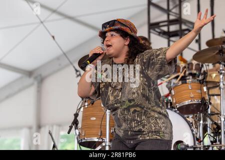 Manchester, USA. 17th June, 2023. Remi Wolf during the Bonnaroo Music and Arts Festival on June 17, 2023, in Manchester, Tennessee (Photo by Daniel DeSlover/Sipa USA) Credit: Sipa USA/Alamy Live News Stock Photo