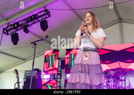 Manchester, USA. 17th June, 2023. Paris Paloma during the Bonnaroo Music and Arts Festival on June 17, 2023, in Manchester, Tennessee (Photo by Daniel DeSlover/Sipa USA) Credit: Sipa USA/Alamy Live News Stock Photo