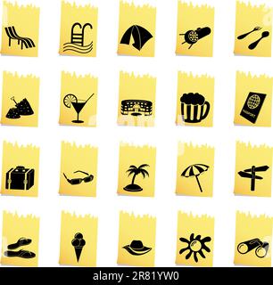 Travel set of different vector web icons Stock Vector