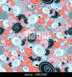 Seamless multi-colored abstract pattern on a decorative background Stock Vector