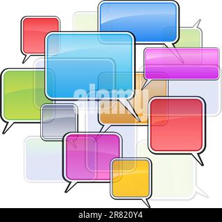 Colorful icons sms. Illustration on white background Stock Vector