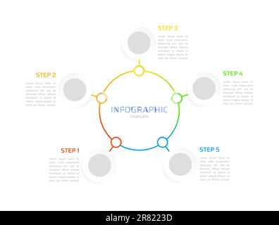 Circular diagram infographic chart design template Stock Vector