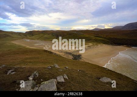 Mangersta on the Isle of Lewis in the Outer Hebrides. Stock Photo