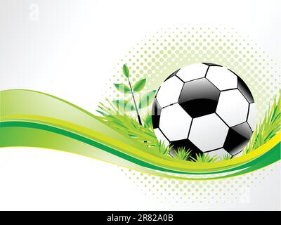 abstract eco background with football vector illustration Stock Vector