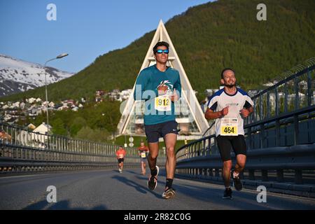 midnight sun marathon in Tromsa¸ / midnight sun marathon in Tromso -  Tromsa¸, Norway, 20/06/2015, Stock Photo, Picture And Rights Managed Image.  Pic. VIG-5511200