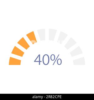 Half circle infographic chart design template Stock Vector