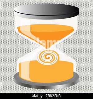 Decorative Figure on an hourglass decorative seamless background Stock Vector