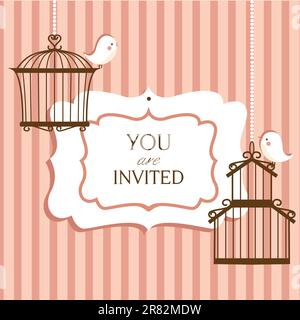 invitation card, vector illustratiuon Stock Vector