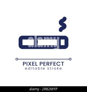 Smoking lounge pixel perfect linear ui icon Stock Vector