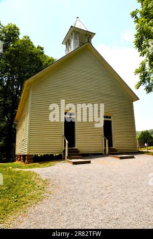 The Cades Cove Methodist Church. Stock Photo