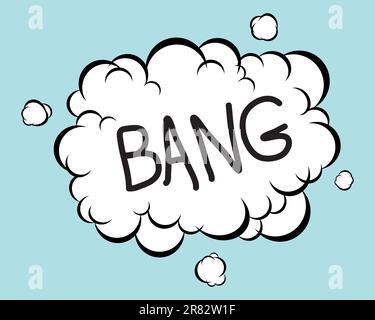 Bang Comic book illustration, isolated on a blue background Stock Vector