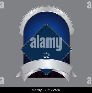 Dark colored luxurious label vector for multipurpose use Stock Vector