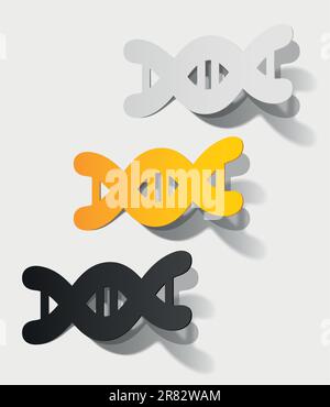 molecule in the form of a sticker Stock Vector