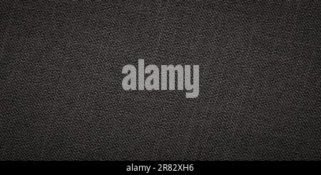 black texture of natural fabric. dark linen sackcloth as background Stock Photo