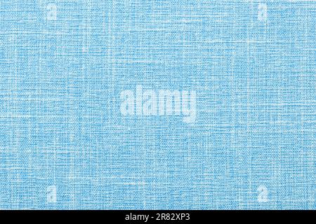 blue linen cloth as background, natural fabric texture Stock Photo