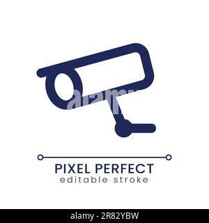 Surveillance pixel perfect linear ui icon Stock Vector