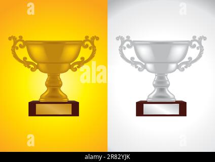 Gold and Silver Award - Vector Illustrations Stock Vector