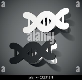 molecule in the form of a sticker Stock Vector