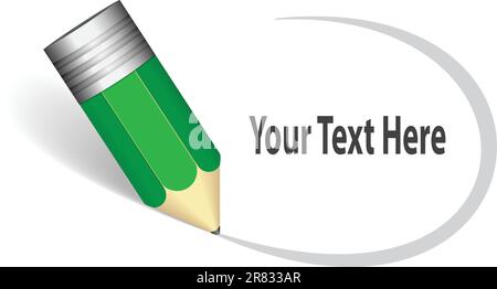 pencil on white background vector Stock Vector