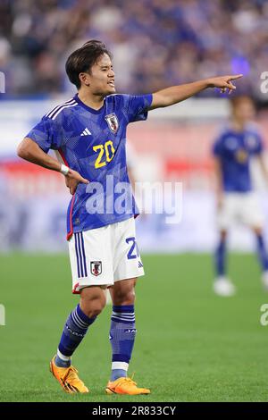 Toyota, Aichi, Japan. 15th June, 2023. Takefusa Kubo Football/Soccer : KIRIN Challenge Cup 2023 match between Japan 6-0 El Salvador at Toyota Stadium in Toyota, Aichi, Japan . Credit: SportsPressJP/AFLO/Alamy Live News Stock Photo