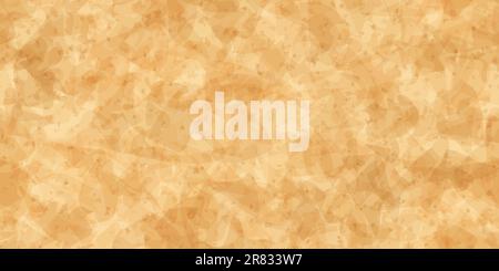 Greaseproof brown paper with grunge texture seamless pattern. Food baking parchment or wrapping package. Top view of nonstick natural wax papyrus. Vec Stock Vector
