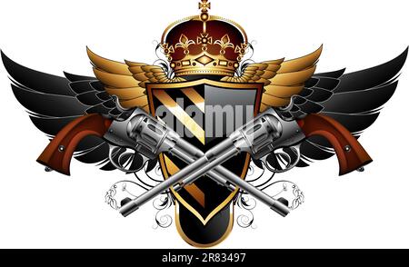 ornamental shield,  this illustration may be useful as designer work Stock Vector