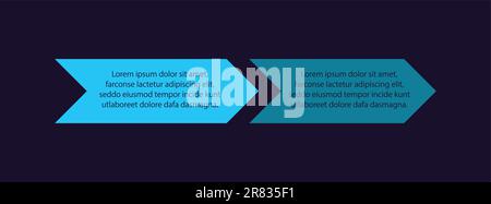 Sequence arrows infographic chart design template for dark theme Stock Vector