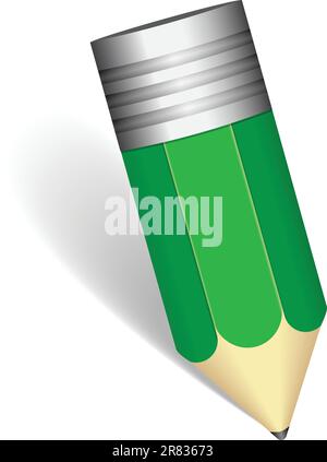 pencil on white background vector Stock Vector