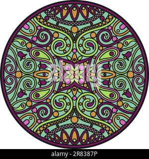 The vector illustration of oriental mandala Stock Vector