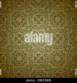 vector seamless floral  pattern on  grungy background with crumpled paper texture, EPS 10 Stock Vector