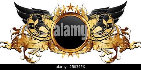 ornamental shield,  this illustration may be useful as designer work Stock Vector