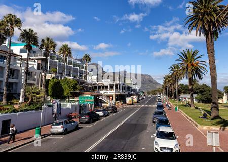 Victoria Road in Camps Bay - Cape Town, South Africa Stock Photo