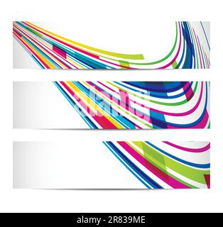 three banners with abstract background Stock Vector