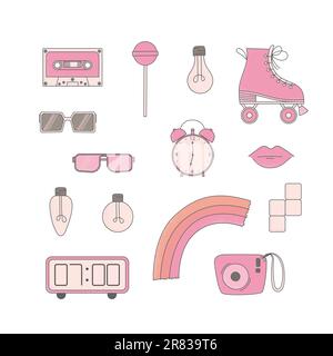 Girly stickers set