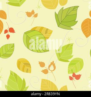 seamless background with a repeating floral elements Stock Vector