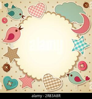 Vector illustration -   scrapbook background, eps10 Stock Vector