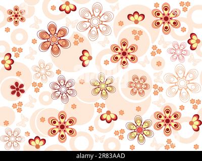 seamless flowers background Stock Vector