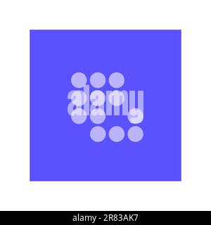 Purple square and dotted symbol vector design element Stock Vector