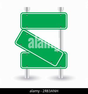 green broken sign Stock Vector