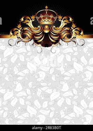 ornate frame, this illustration may be useful as designer work Stock Vector