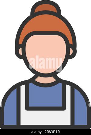 Maid icon vector image. Stock Vector
