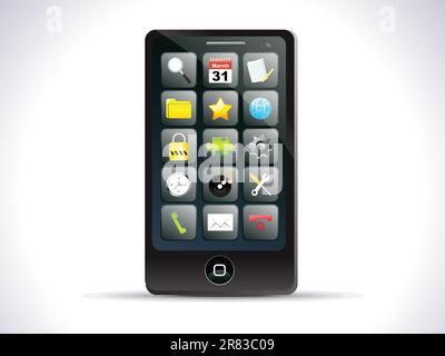 abstract detailed touch mobile icon vector illustration Stock Vector